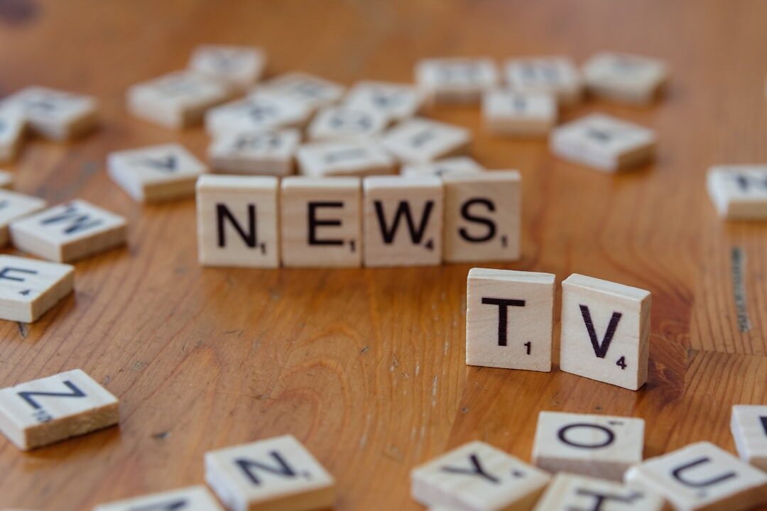 News anchor presenting live on television
