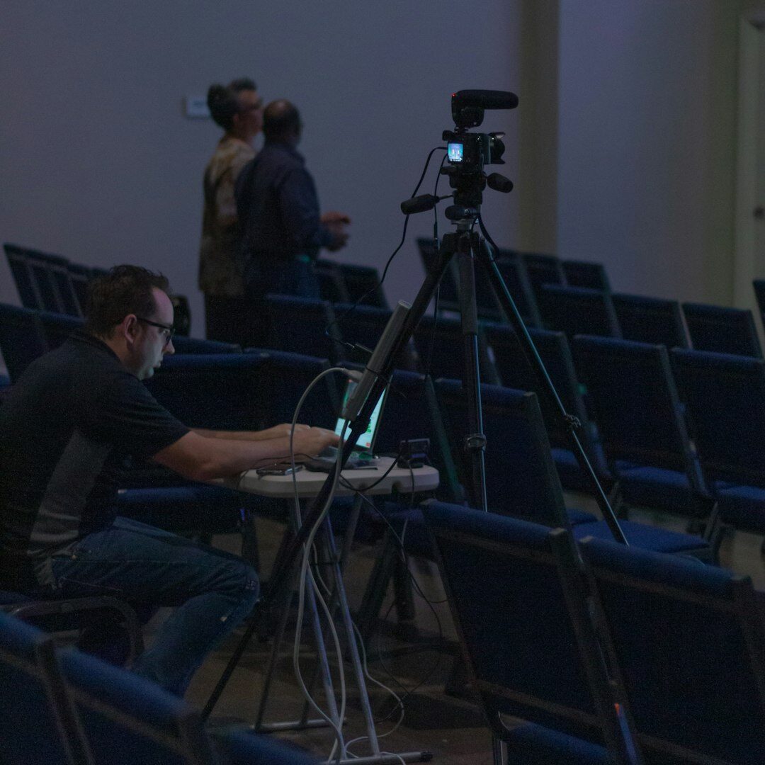 Professional Brazilian male TV director instructor