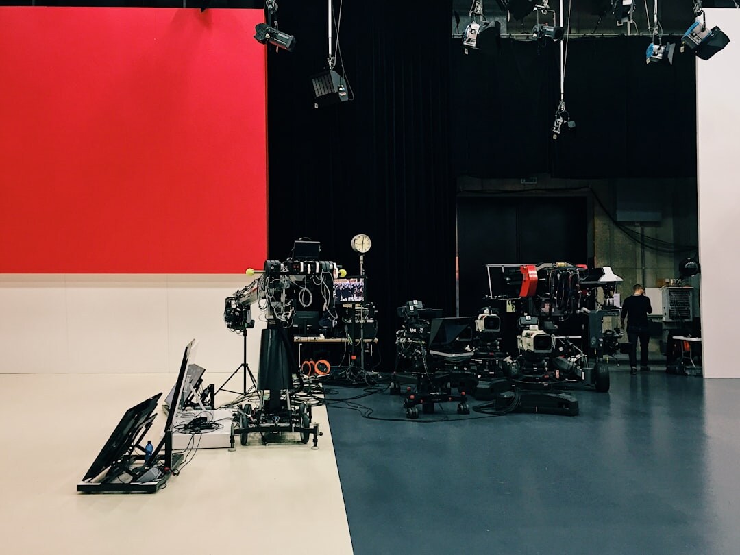 Multi-camera live production setup with crew